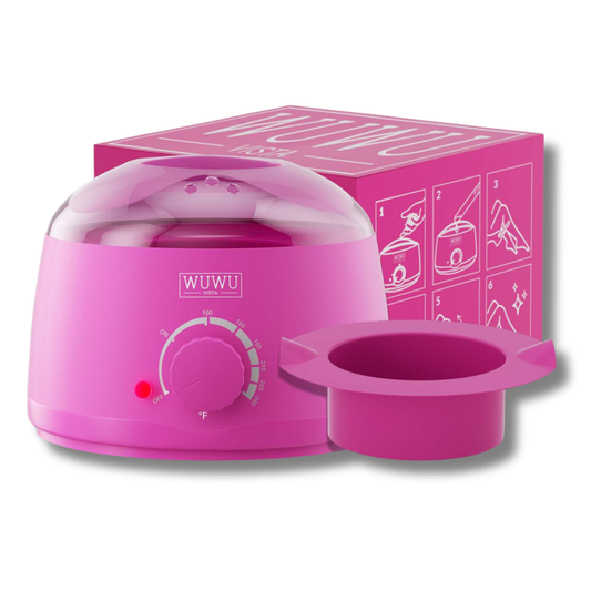 Vaksācijas vaska sildītājs rozā krāsā.